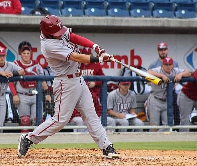 Baseball Swing Troy Trojans Baseball with Pathology Single Arm Sleeve